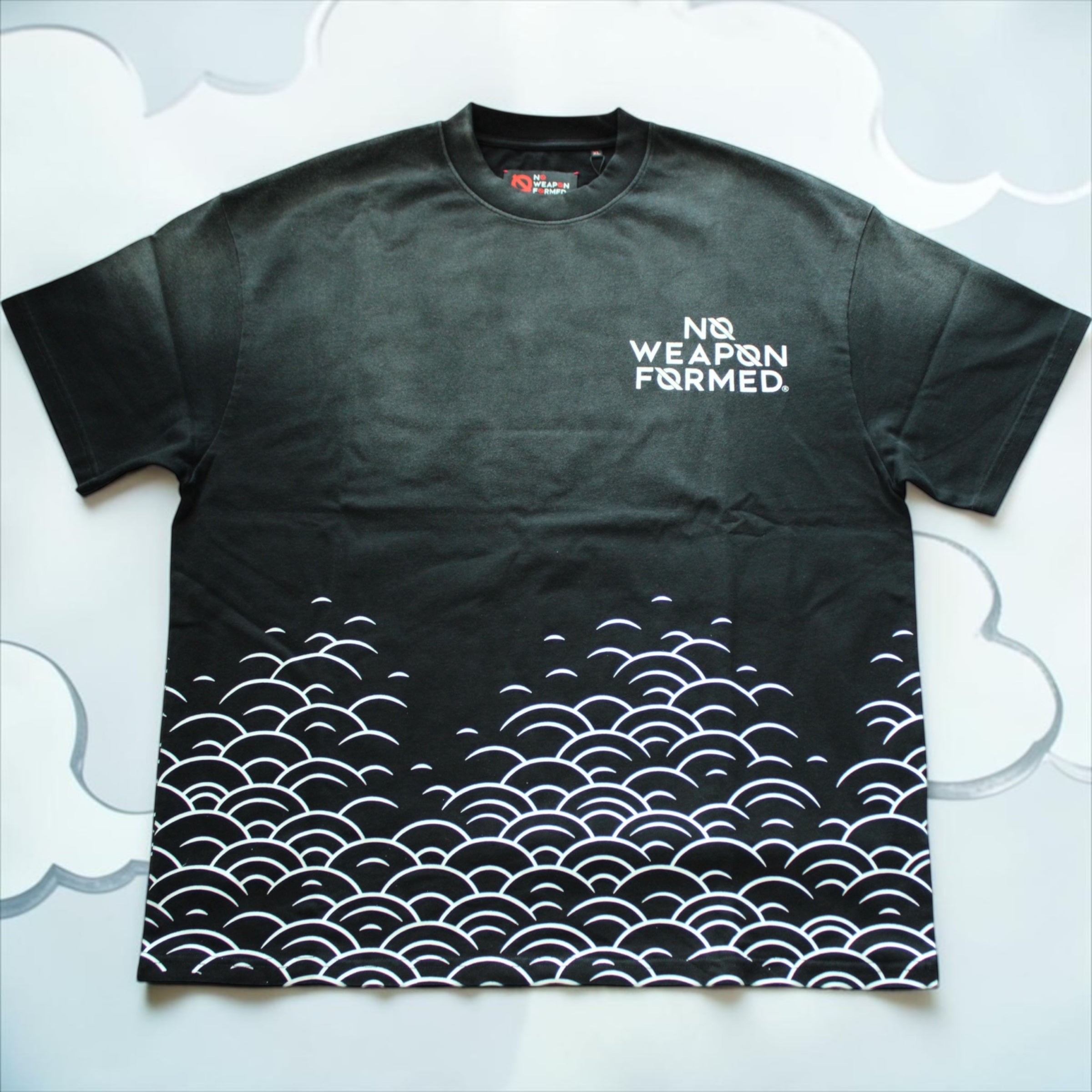 Cloudy Black T Shirt - No Weapon Formed®