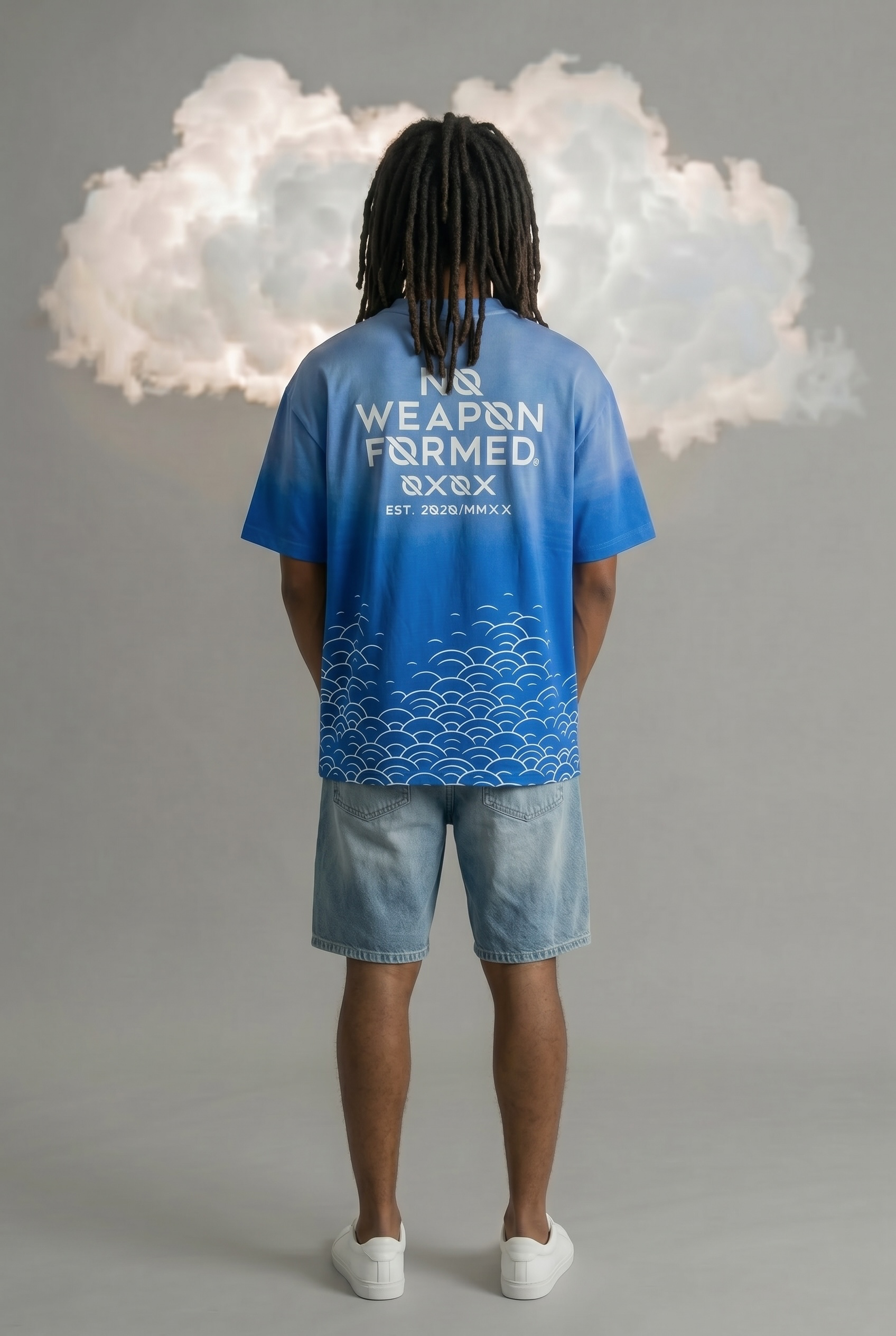 Cloudy Blue T Shirt - No Weapon Formed®