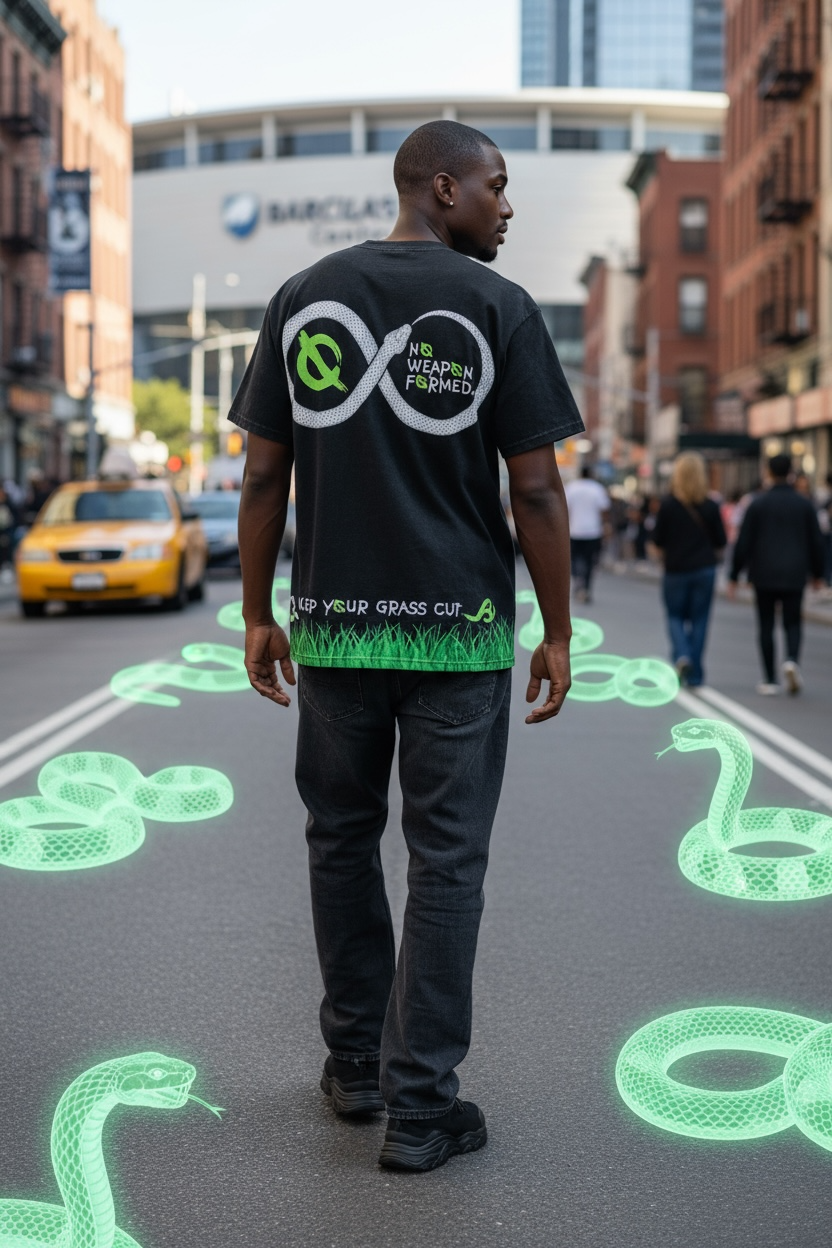 No Snakes Formed Shall Prosper Oversized Tee – Year of the Snake Collection