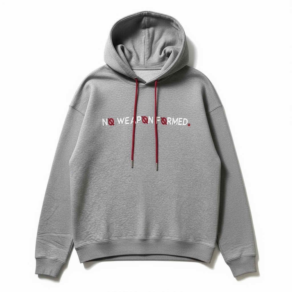 No Weapon Formed® Branded Satin Embroidered Hoodie