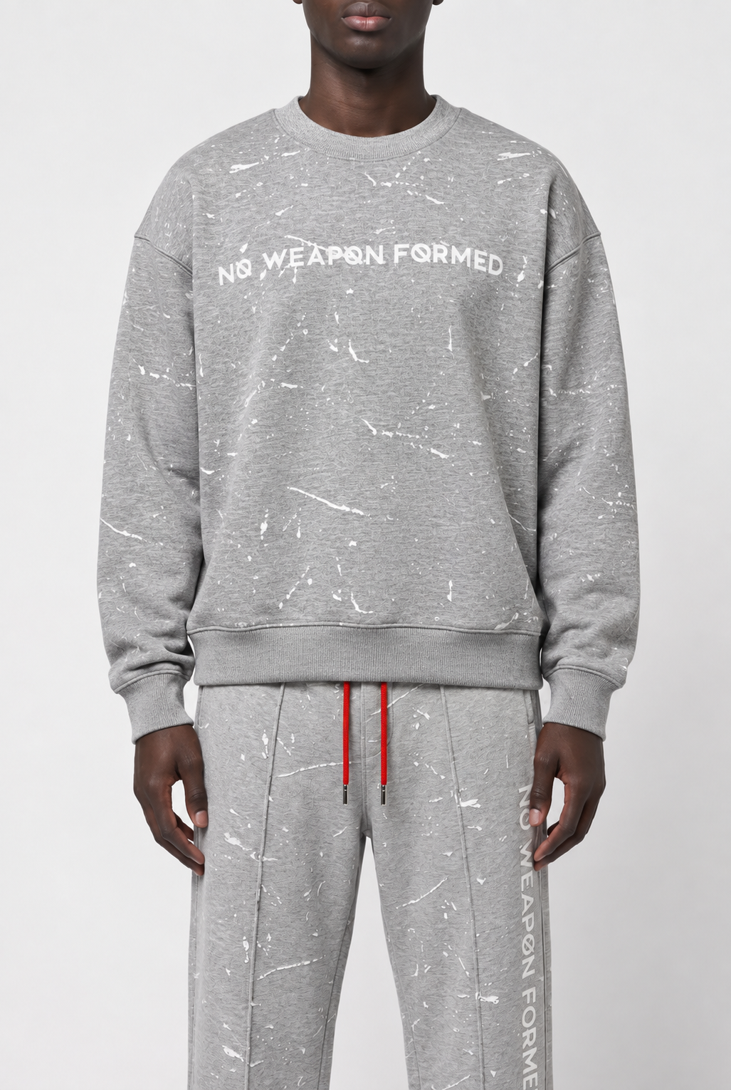 GRAY NO WEAPON FORMED® LASER ETCHED SWEAT SUIT
