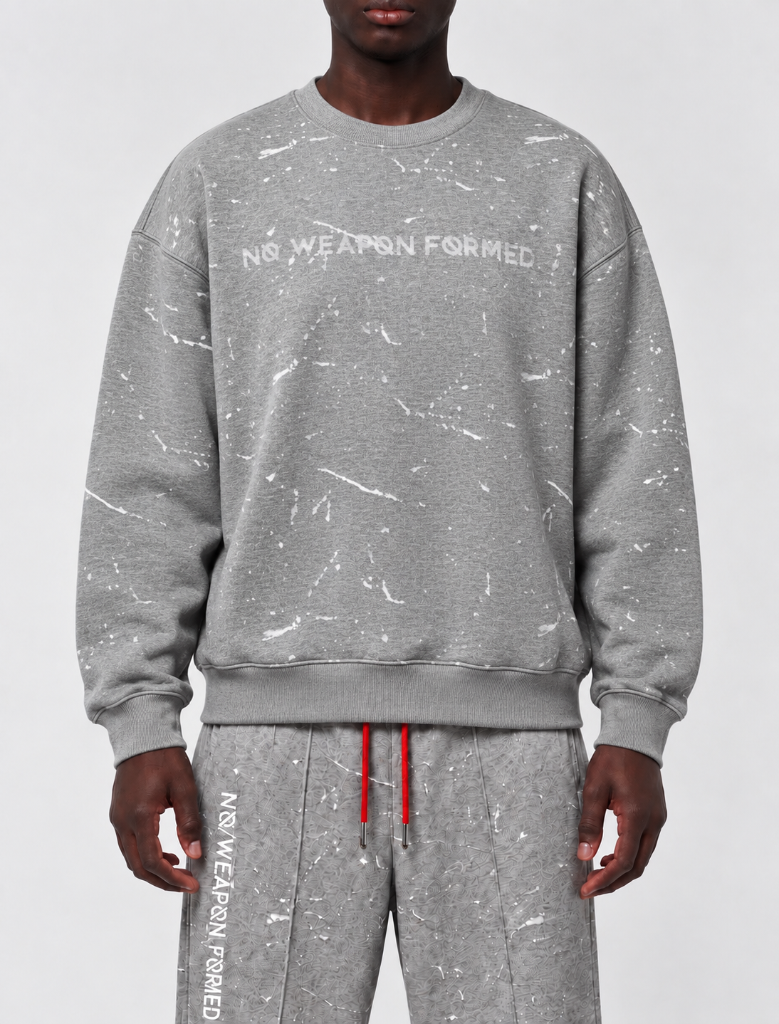 GRAY NO WEAPON FORMED® LASER ETCHED SWEAT SUIT