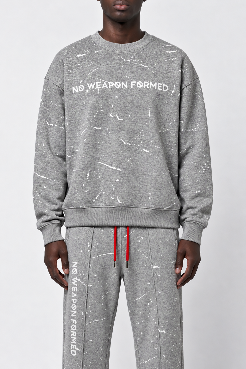 GRAY NO WEAPON FORMED® LASER ETCHED SWEAT SUIT