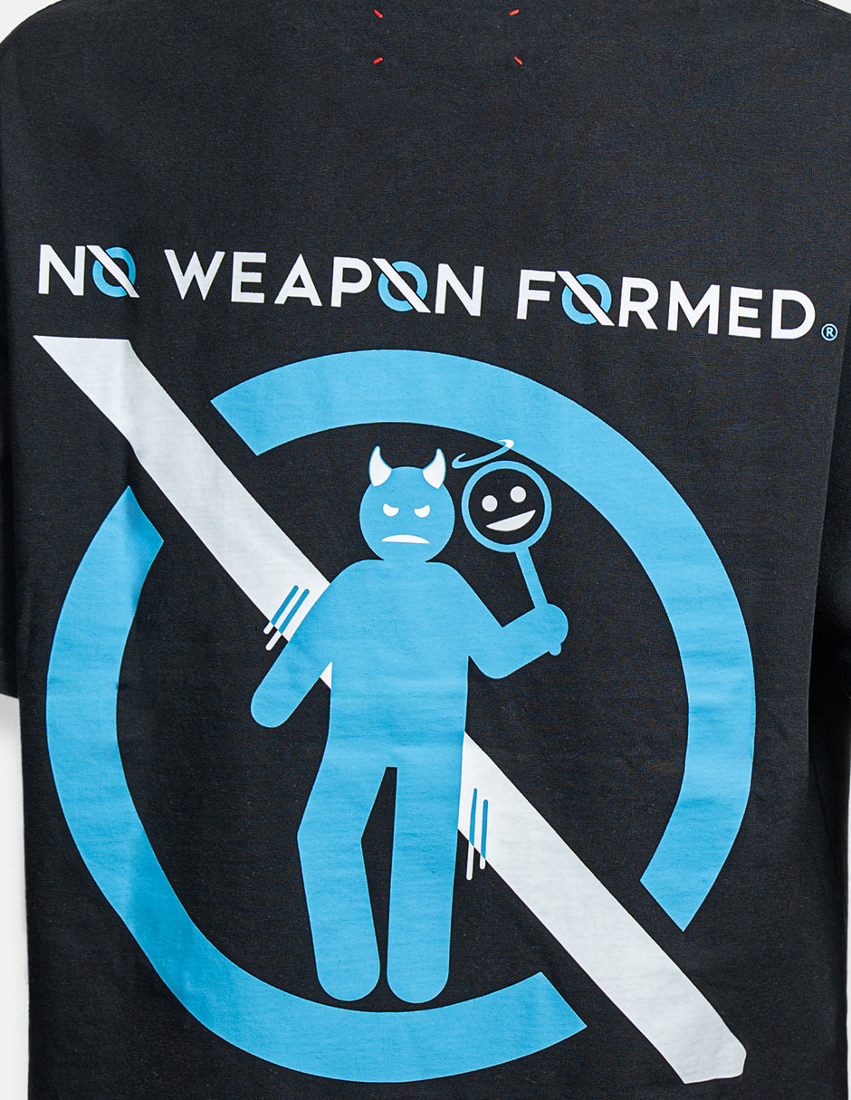 No Two Faced People Oversized Tee Blue Back 2