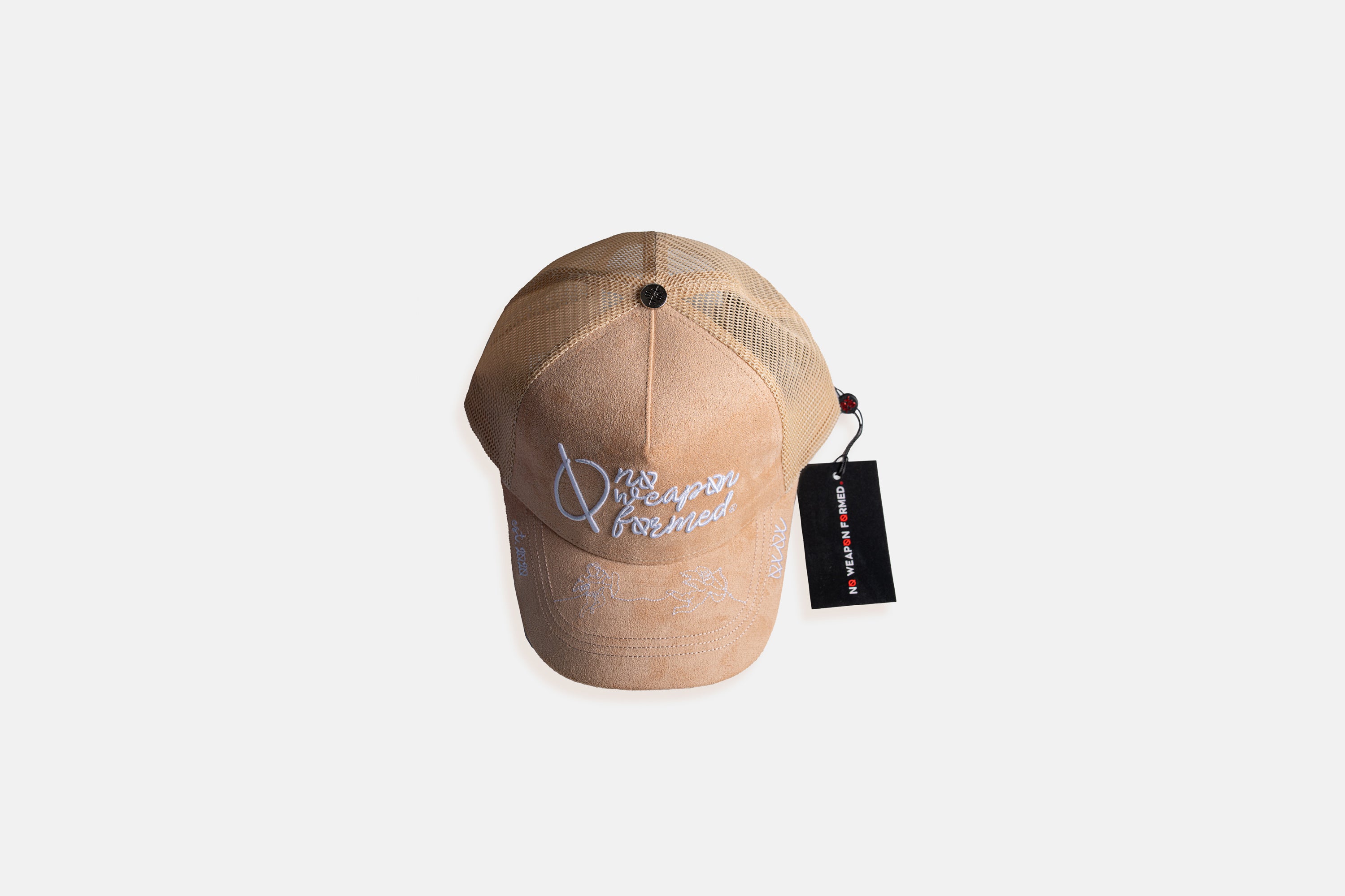Tan Suede String Angel Trucker Snapback – No Weapon Formed Collection