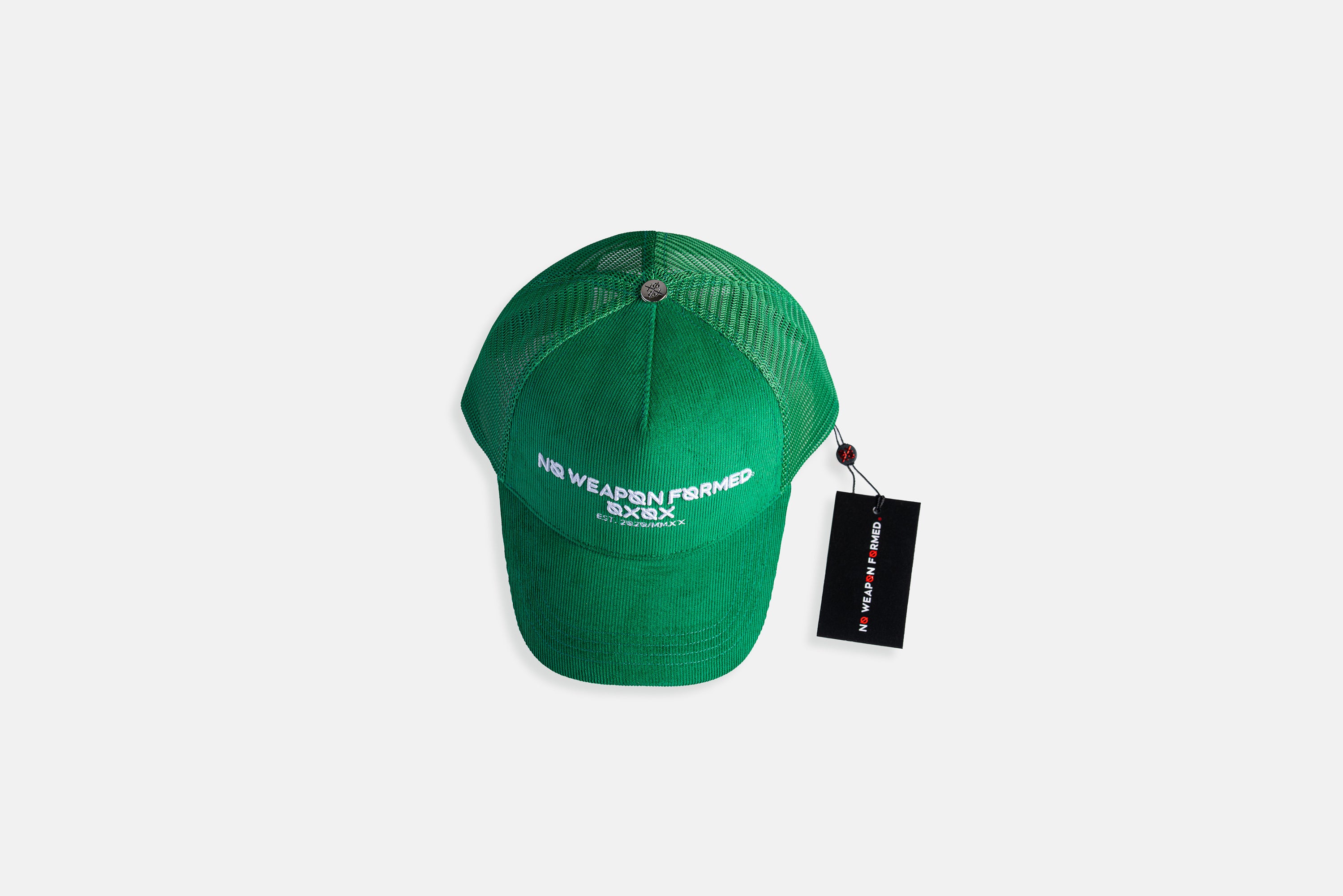 Green Corduroy Trucker Snapback Hat – No Weapon Formed Collection