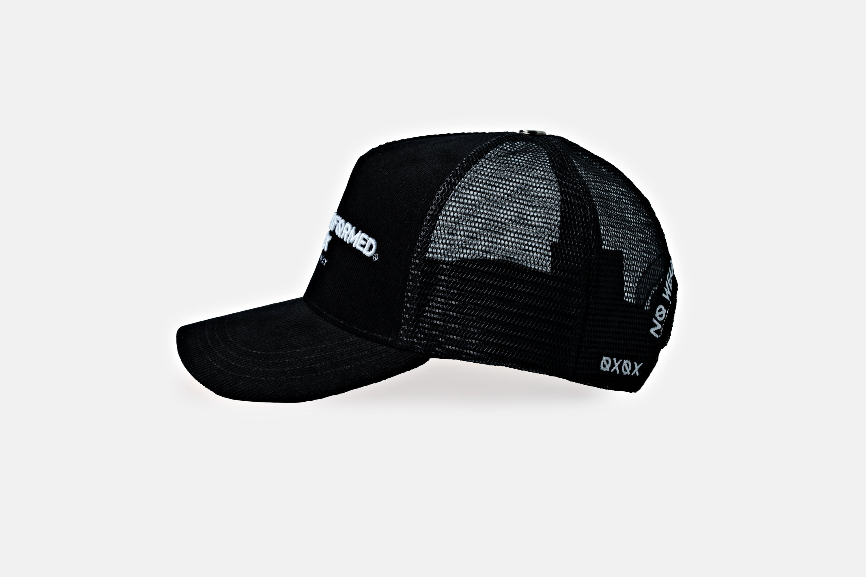 Black Corduroy Trucker Snapback Hat – No Weapon Formed Collection