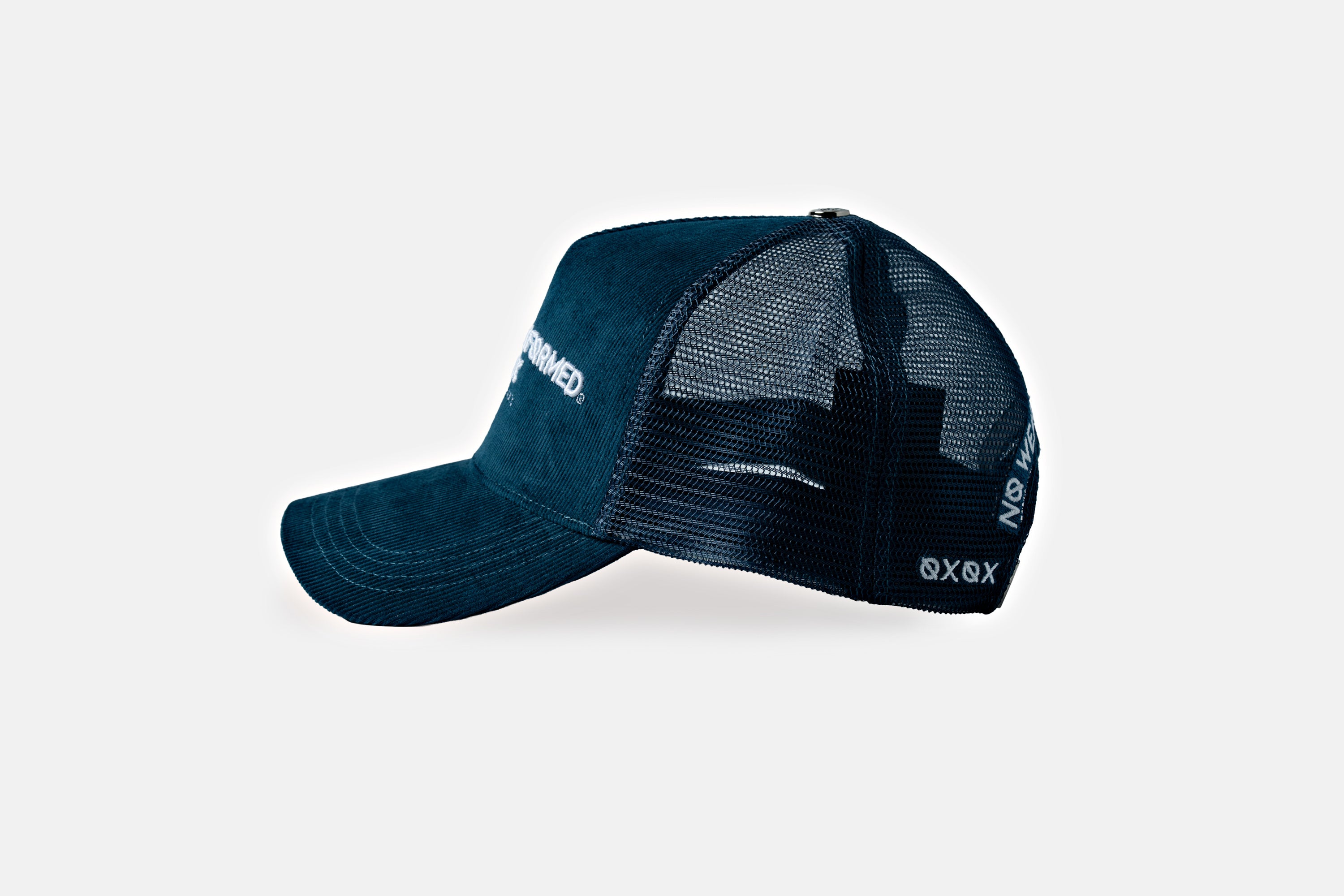 Navy Corduroy Trucker Snapback Hat – No Weapon Formed Collection