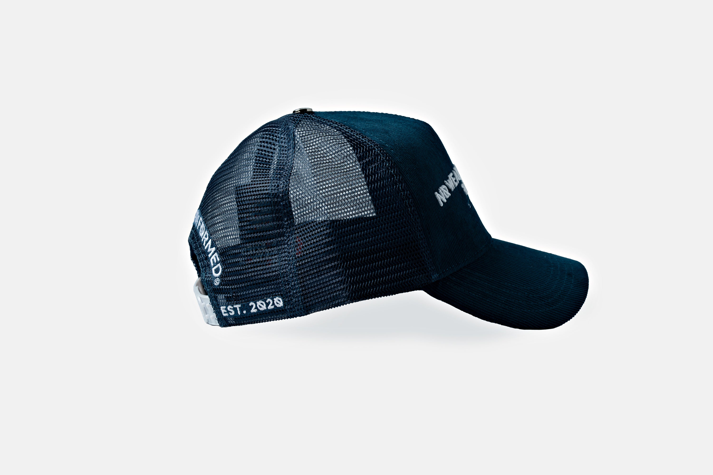 Navy Corduroy Trucker Snapback Hat – No Weapon Formed Collection