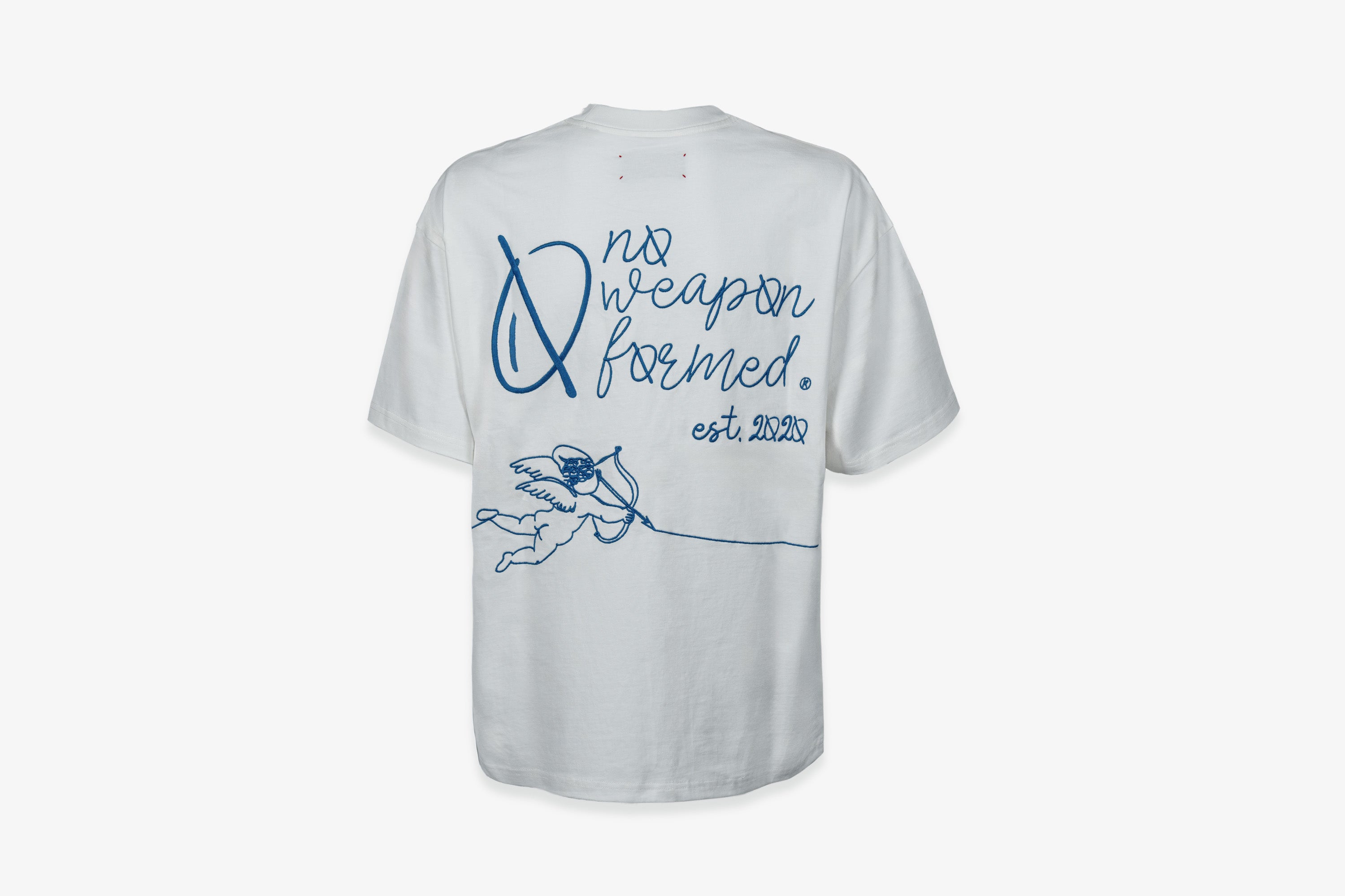 Embroidered String Angel Oversized Tee – No Weapon Formed Collection