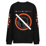 NO WEAPON FORMED "DEVIL" ORANGE/BLACK/WHITE - Unisex eco sweatshirt black back