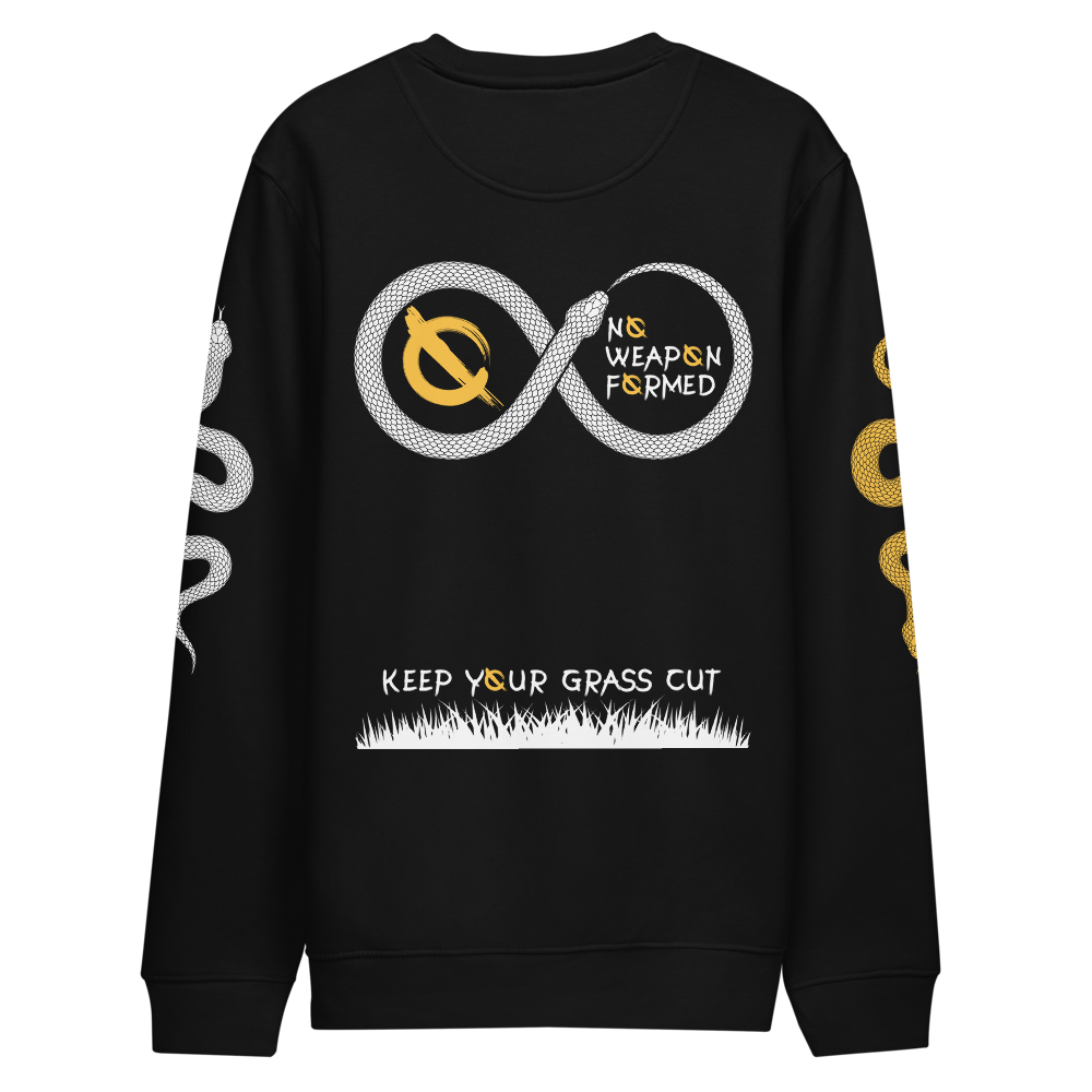 NO WEAPON FORMED "SNAKES" STEELERS BLACK/YELLOW - Unisex eco sweatshirt black back