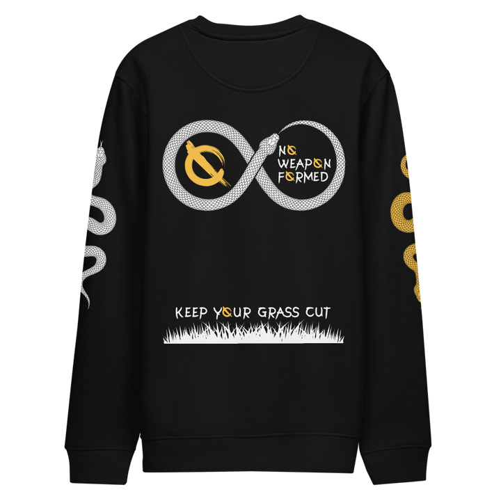 NO WEAPON FORMED "SNAKES" STEELERS BLACK/YELLOW - Unisex eco sweatshirt black back