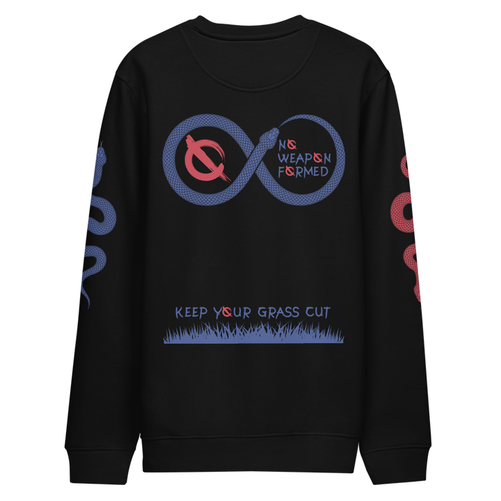 NO WEAPON FORMED "SNAKES" BILLS BLUE/RED - Unisex eco sweatshirt back black