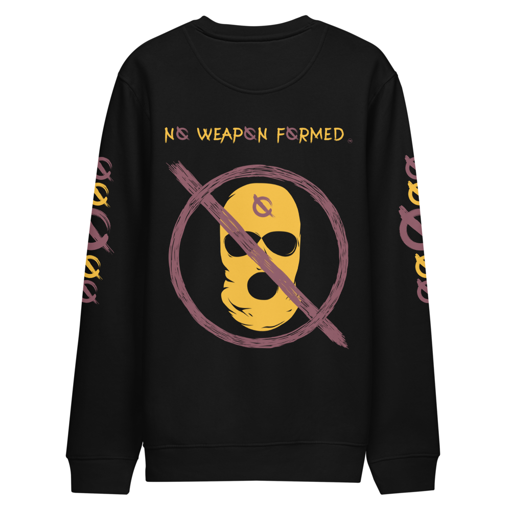 NO WEAPON FORMED 'ROBBER/OPPS' BURGUNDAY/GOLD - Unisex eco sweatshirt
