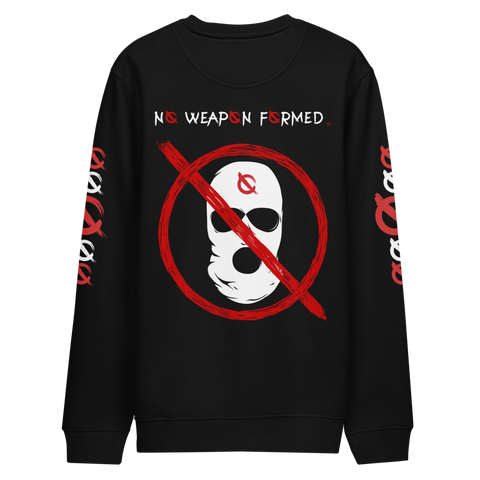 NO WEAPON FORMED 'ROBBER/OPPS' RED/WHITE/BLACK - Unisex eco sweatshirt