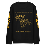 NO WEAPON FORMED 'ANGELS GOT YOUR BACK' YELLOW - Unisex eco sweatshirt