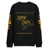 NO WEAPON FORMED 'ANGELS GOT YOUR BACK' YELLOW - Unisex eco sweatshirt