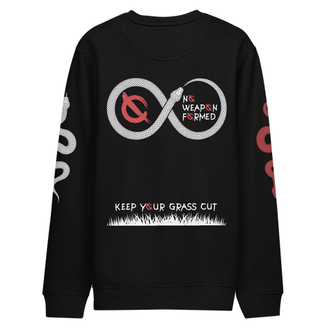 NO WEAPON FORMED 'SNAKES' RED/WHITE - Unisex eco sweatshirt