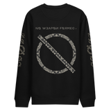 NO WEAPON FORMED PAISLEY BLACK/WHITE BANDANA PRINT - Unisex eco sweatshirt