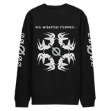 NO WEAPON FORMED "SURROUNDED BY ANGELS" WHITE/GREY - Unisex eco sweatshirt