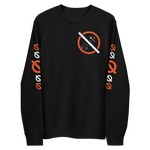 NO WEAPON FORMED "DEVIL" ORANGE/BLACK/WHITE - Unisex eco sweatshirt front black