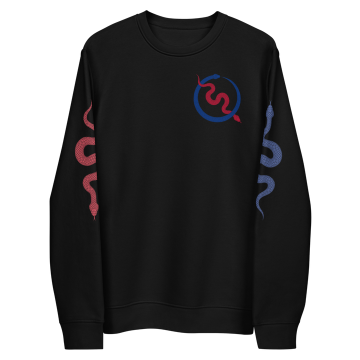 NO WEAPON FORMED "SNAKES" BILLS BLUE/RED - Unisex eco sweatshirt front black
