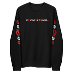 NO WEAPON FORMED 'ARROW & FEATHERS OF PROTECTION' BLACK/RED/WHITE - Unisex eco sweatshirt