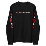 NO WEAPON FORMED 'ARROW & FEATHERS OF PROTECTION' BLACK/RED/WHITE - Unisex eco sweatshirt