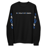 NO WEAPON FORMED 'ARROW & FEATHERS OF PROTECTION' BLUE/WHITE - Unisex eco sweatshirt