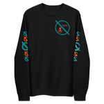 NO WEAPON FORMED 'OPPS/ROBBER' ORANGE/AQUA GREEN - Unisex eco sweatshirt