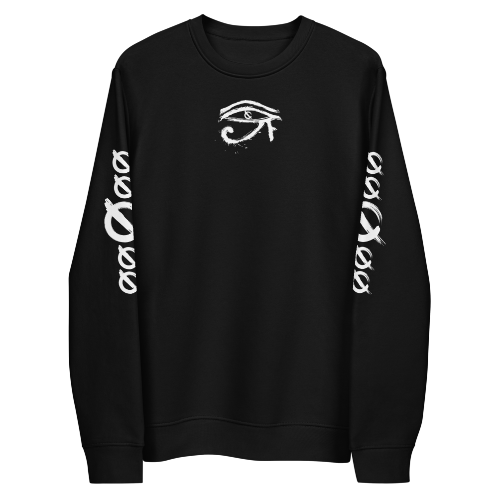 NO WEAPON FORMED HORUS EYE BLACK/WHITE - Unisex eco sweatshirt
