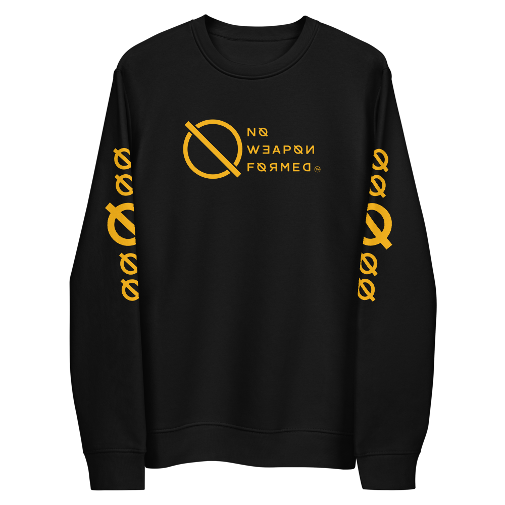 NO WEAPON FORMED 'ANGELS GOT YOUR BACK' YELLOW - Unisex eco sweatshirt