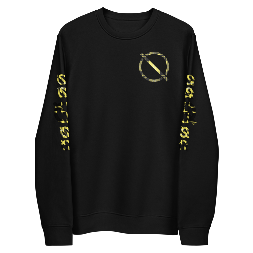 NO WEAPON FORMED FLANNEL BLACK/YELLOW - Unisex eco sweatshirt