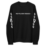 NO WEAPON FORMED 'ARROW & FEATHERS OF PROTECTION' BLACK/WHITE - Unisex eco sweatshirt