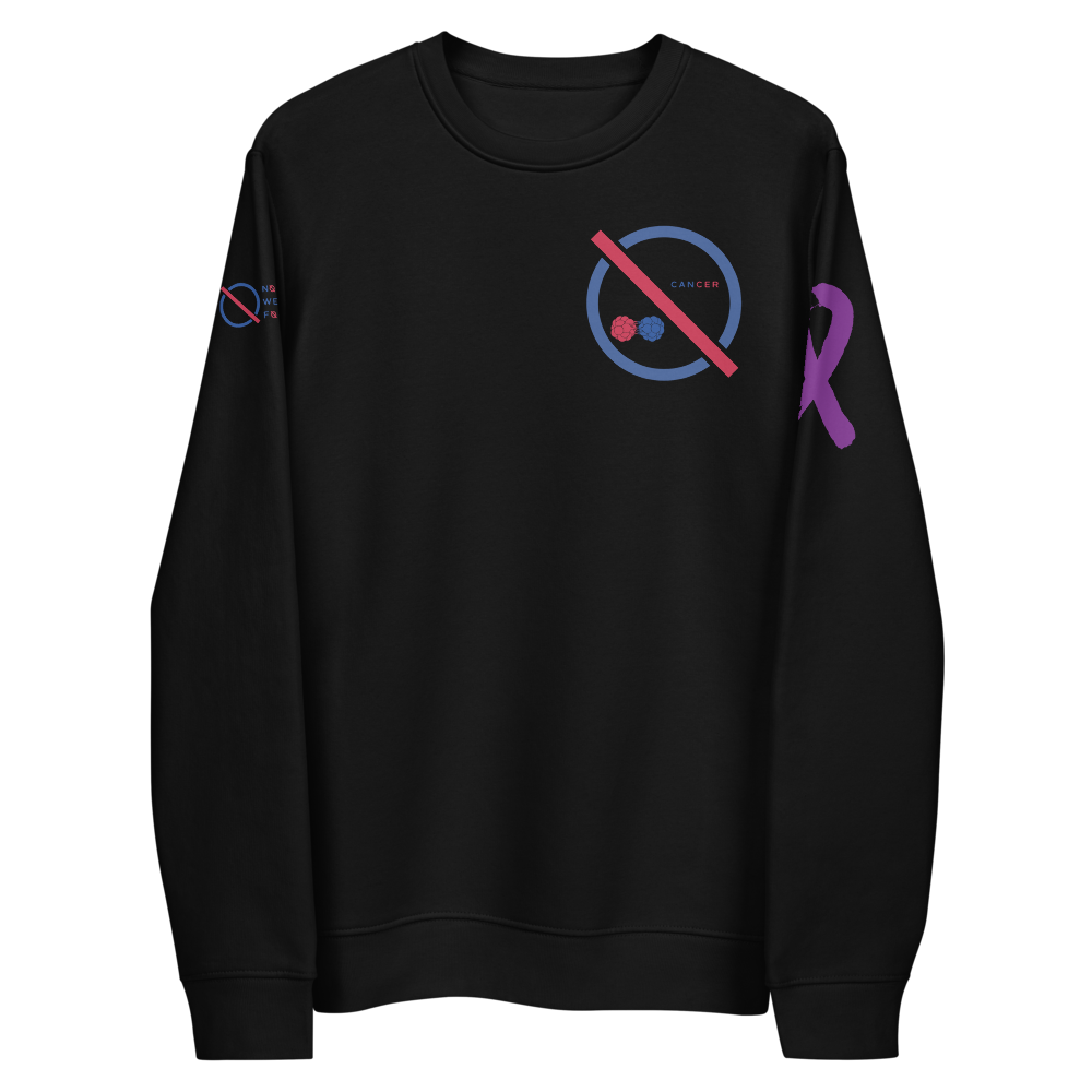 NO WEAPON FORMED 'CANCER' BLUE/RED - Unisex eco sweatshirt