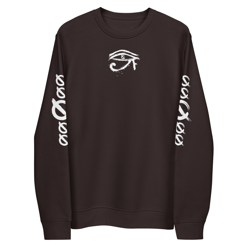 NO WEAPON FORMED HORUS EYE BLACK/WHITE - Unisex eco sweatshirt