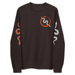 NO WEAPON FORMED 'SNAKES' BLACK/ORANGE - Unisex eco sweatshirt