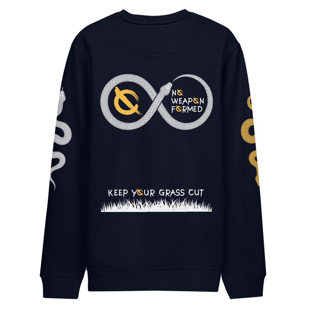 NO WEAPON FORMED "SNAKES" STEELERS BLACK/YELLOW - Unisex eco sweatshirt navy back