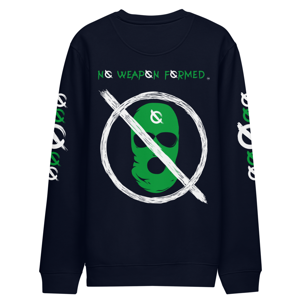 NO WEAPON FORMED 'ROBBER/OPPS' GREEN/WHITE - Unisex eco sweatshirt