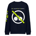 NO WEAPON FORMED 'SHOTGUN' Neon/Black/White - Unisex eco sweatshirt