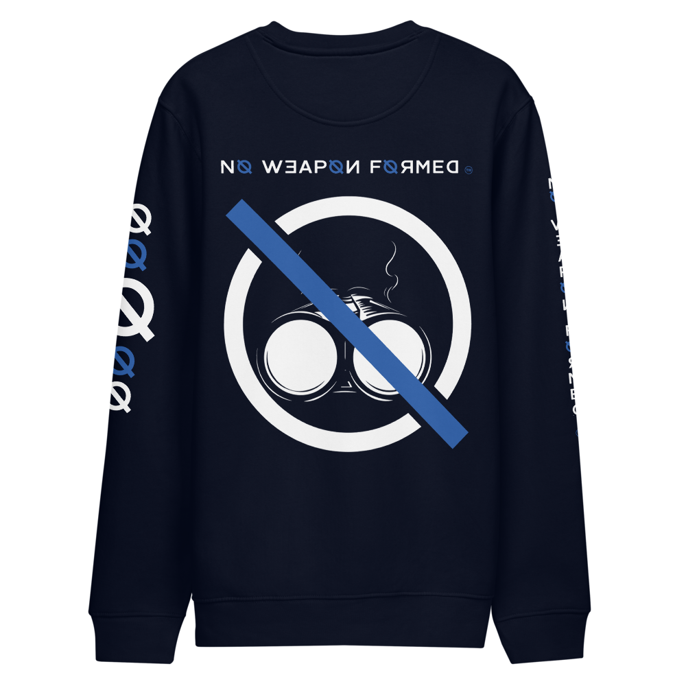 NO WEAPON FORMED 'SHOTGUN' BLACK/BLUE - Unisex eco sweatshirt