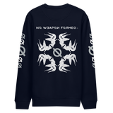 NO WEAPON FORMED "SURROUNDED BY ANGELS" WHITE/GREY - Unisex eco sweatshirt