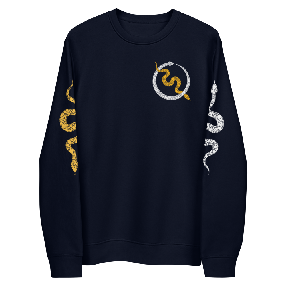 NO WEAPON FORMED "SNAKES" STEELERS BLACK/YELLOW - Unisex eco sweatshirt navy front