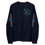 NO WEAPON FORMED 'OPPS/ROBBER' ORANGE/AQUA GREEN - Unisex eco sweatshirt