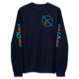 NO WEAPON FORMED 'OPPS/ROBBER' ORANGE/AQUA GREEN - Unisex eco sweatshirt