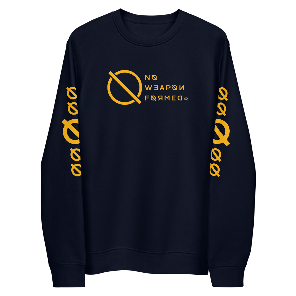 NO WEAPON FORMED 'ANGELS GOT YOUR BACK' YELLOW - Unisex eco sweatshirt