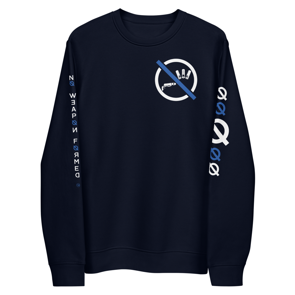NO WEAPON FORMED 'SHOTGUN' BLACK/BLUE - Unisex eco sweatshirt