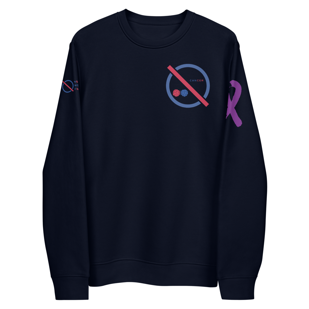 NO WEAPON FORMED 'CANCER' BLUE/RED - Unisex eco sweatshirt
