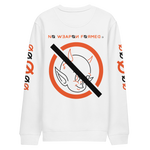 NO WEAPON FORMED "DEVIL" ORANGE/BLACK/WHITE - Unisex eco sweatshirt white back